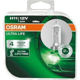 Ampul Ultra Life H11 12V 55W Daha Uzun Kullanım Süresi, Ikili Kutu (2 Lamba) 64211ULT-HCB