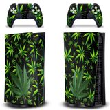 AMR Racing 247 Skins Grafik kiti Çıkartma PS5 Playstation 5 ve DualSense Controllers ile Uyumlu Çıkartma - Yabani Ot Siyahı