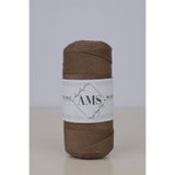 AMS 4mm-200gr Makrome İpi Polyester Makrome ipi Supla İpi ve Çanta İpi Koyu Kahverengi