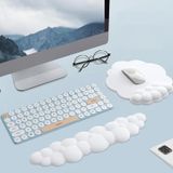 Amszke 17 '' Bulut Klavye Bilek Dayanağı, Ergonomik Bellek Köpüklü 2 Adet Mouse Pad Bilek Desteği Klavye Seti, Bulut Klavye Kaymaz Taban, Ev Ofis Dizüstü Bilgisayar Masaüstü için Avuç İçi (Beyaz)