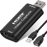 AMZHRLY 1080P Video Yakalama Kartı HDMI - USB Yakalama Video ve Ses Kaydı OBS Connect DSLR Kamera Oyun, Canlı, Akış, Video Konferans için (8 inç Kablo)