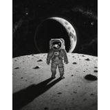 An astronaut Drawing Sketchbook