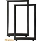 An Dekor Kare Masa Ayağı Metal Ayak Metal Mobilya Ayağı - Siyah