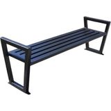 AN Dekor Kolçaklı Metal Oturma Bankı Sağlam Park Bench - Dikdörtgen - 1