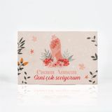 Anadolia Anne ve Çocuk Ahşap Kartpostal