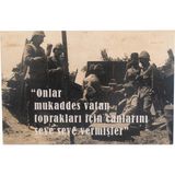 Anadolia Atatürk Sözleri Mukaddes Vatan Ahşap Kartpostal