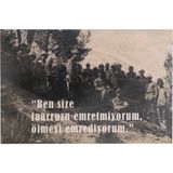 Anadolia Atatürk Sözleri Taarruzu Emretmiyorum Ahşap Kartpostal
