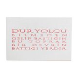 Anadolia Dur Yolcu Yazı Ahşap Kartpostal