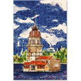 Anadolia Kız Kulesi Ahşap Kartpostal