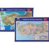 Anadolu 70x100 cm Fiziki Siyasi Türkiye Haritası