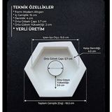 Anadolu Art Desing Epoksi Silikon Altıgen Masa Üstü Saat Kalıbı Anadoluartdesing