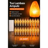 ANADOLU HASAT 15 Adet -Tuz Lambasi Ampulü E14 Gece Lambası Ampulü şeffaf ampul