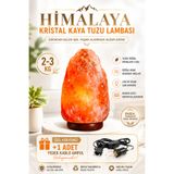 ANADOLU HASAT 2-3 kg Himalaya Kristal Kaya Tuzu Lambası + 2 Adet Kablo & Ampul