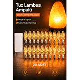 ANADOLU HASAT 20 Adet-Tuz Lambası Ampulü E14 Gece Lambası Ampulü şeffaf ampul