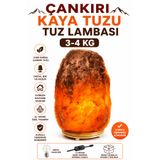 ANADOLU HASAT Çankırı Kristal Kaya Tuzu Tuz lambası 3-4KG