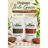 ANADOLU HASAT Chia Tohumu 100 Gr + Keten Tohumu 150 Gr İkili Set | Yüksek Lif ve Omega-3 Kaynağı