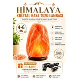 ANADOLU HASAT Himalaya Kristal Kaya Tuzu Lambası 4-6 Kg + Yedek Kablo ve Ampul Hediyeli Doğal Tuz Lambası