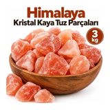 Anadolu Hasat Himalaya Kristal Kaya Tuzu Parçaları— Doğal Dekoratif Tuz Taşı Tuz Lambası Dolgusu - 3 kg