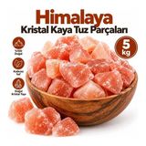 Anadolu Hasat Himalaya Kristal Kaya Tuzu Parçaları— Doğal Dekoratif Tuz Taşı Tuz Lambası Dolgusu - 5 kg