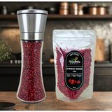 Anadolu Hasat Kırmızı Tane Karabiber 80GR + Metal Seramik Bıçaklı Baharat ve Tuz Öğütücü (Tuz Değirmeni) Dolu