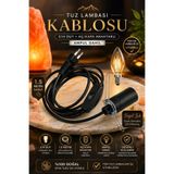 ANADOLU HASAT Tuz Lambası Kablosu E14 Duy – 1,5 Metre Aç/Kapa Anahtarlı Kablo + Ampul Dahil