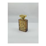 ANADOLU PARFÜM | Boş Amber Cam Parfüm/Kolonya Sprey Şişesi, Uygun Fiyatlı, Kolaylığı Doldurulabilir, Zarif ve Lüks, Altın Kapaklı, Altın Desenli 50ml