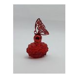 ANADOLU PARFÜM, Boş Cam Parfüm Şişesi, Kolay Doldurulabilir, Kırmızı Gül Tasarımı ve Kelebek Kapağı, 30ml