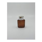 ANADOLU PARFÜM | Boş Cam Parfüm Şişesi, Kolay Doldurulabilir, Lüks Tasarım, Kahverengi-Gümüş 50ml