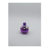 ANADOLU PARFÜM, Boş Cam Parfüm/Kolonya Sprey Şişesi, Kolay Doldurulabilir, Gri Detaylı Mor Elma Şeklinde, Şık ve Çekici Tasarım, 50ml