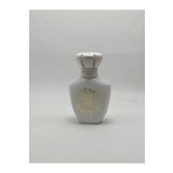 ANADOLU PARFÜM | Boş Cam Parfüm/Kolonya Sprey Şişesi, Mat Gül Desenli, Beyaz Renkli, Şıklık Sunuyor Ve Kolaylığı Doldurulabilir, 50ml