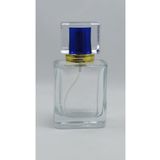 ANADOLU PARFÜM, Boş Doldurulabilir Cam Parfüm Şişesi, Şeffaf, Mavi Kapaklı, 50ml