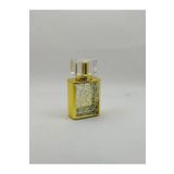 ANADOLU PARFÜM, Boş Doldurulabilir, Lüks ve Şık, Altın Rengi Süslemeli Şeffaf Cam Parfüm Şişesi, Desen No:1, 50ml