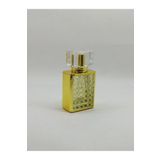 ANADOLU PARFÜM, Boş Doldurulabilir, Lüks ve Şık, Altın Rengi Süslemeli Şeffaf Cam Parfüm Şişesi, Desen No:2, 50ml