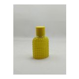 ANADOLU PARFÜM, Boş Doldurulabilir, Sarı Renkli, Dekoratif Tasarımlı Cam Parfüm Şişesi, 50ml