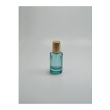 ANADOLU PARFÜM | Boş Parfüm Şişesi 30 ml Tekrar Dolum Yapılabilir, Altın Kapaklı, Turkuaz Rengi