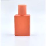 ANADOLU PARFÜM | Boş Parfüm Şişesi, Açık Turuncu Zarafet Kare Tasarımı, Kolay Doldurulabilir, 30ml