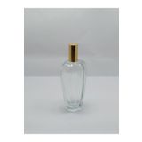 ANADOLU PARFÜM | Boş Şeffaf Cam Parfüm Şişesi, Parlak Altın Kapak, Kolay Doldurulabilir, Seyahat İçin İdeal 100ml