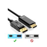 ANADOLU PARS Displayport To Hdmi Kablo 4k 2k Display In Hdmı Out Dp To Hdmi Çevirici Kablo Dönüştürücü 1.8 Metre