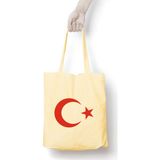 Anadolu Promosyon Bayrak Desenli Ham Bez Omuz Çantası