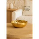 Anadolu Saray 20cm Çelik Gold Renk Dekoratif Kase | Sunumluk Meyvelik & Servis Kasesi