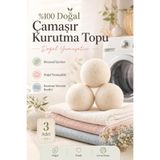 Anadolu Saray 3 Adet Doğal Yün Kurutma Topu Kurutma Makinesi İçin Çamaşır Yumuşatıcı Top
