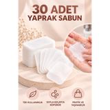 Anadolu Saray 30 Adet Yaprak Kağıt Sabun Tek Kullanımlık Seyahat Tipi Pratik El Temizleme Sabunu