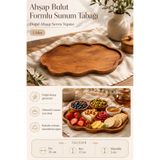 Anadolu Saray Ahşap Bulut Sunum Tabağı Doğal Servis Tepsisi 31x17 cm 1 Adet