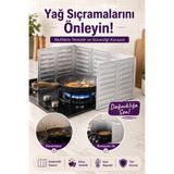 Anadolu Saray Alüminyum Folyo Yağ Sıçratmaz Ocak Koruyucu Katlanır Rüzgar Önleyici 84 x 32,5 cm