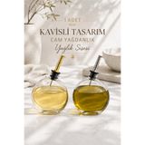 Anadolu Saray Kavisli Tasarım Cam Yağdanlık Yağlık Şişesi Sızdırmaz Cam Şişe Mutfak Yağlık Sirkelik Sosluk 500ml