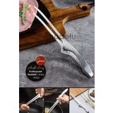 Anadolu Saray Masterchef Destekli Gümüş Profesyonel Cımbız Maşa Pişirme Cımbızı Çelik Maşa Profesyonel Şef Cımbız