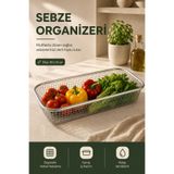 Anadolu Saray Metal Sebze Organizer Sepeti 30x12 cm, Mutfak Düzenleyici Tel Saklama Sepeti