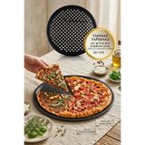 Anadolu Saray XXL Delikli Pizza ve Lahmacun Tepsisi 32cm Karbon Çelik Yanmaz Yapışmaz - 1 ADET
