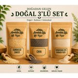 Anadolu Şifa Harput Sandaloz Sakızı, Karnıyarık Otu Kabuğu Tozu ve Chia Tohumu Doğal 3’lü Set 50 gr X3 (Mastic Gum, Psyllium Husk Powder & Chia Seed)