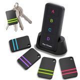 Anahtar Bulucu, midlocater Uzaktan Kumanda Bulucu Ürün İzleyici Seti, Anahtarlıklı 85db Kablosuz Yer Belirleyici, 120 ft Çalışma Aralığı ile 1RF Verici 4 Alıcı Evcil Hayvan, TV, Anahtar, Cüzdan,
